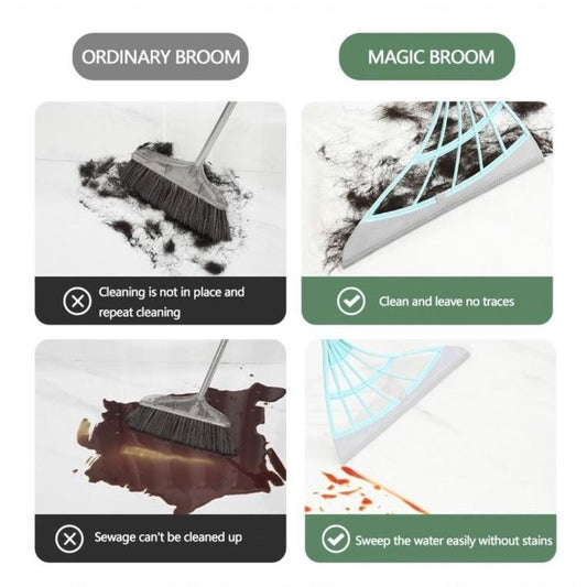 【READY STOCK】Magic Broom | Multifunctional Silicone Floor Squeegee & Dust Cleaner | Household Cleaning Tool 魔术扫把