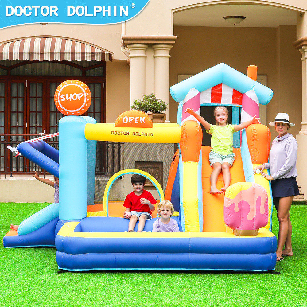 Doctor Dolphin Inflatable Castle | Kids Trampoline & Slide | Indoor Outdoor Bouncy House Playground 充气城堡 | 儿童蹦床滑梯