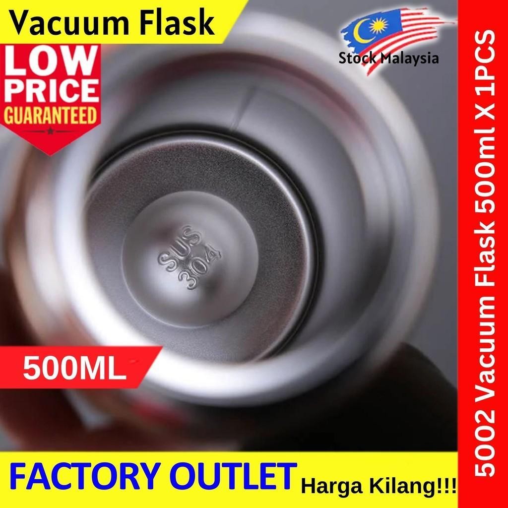 Stainless Steel Thermal Vacuum Flask Water Container Insulated Cup【500ml】 304 Stainless Steel Thermos Flask -5002