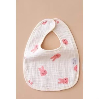 READY STOCK!!! Baby Kids Towel Baby Cotton Toddler 8 Layer Saliva Towel Ins Fesyen Baby Bib With Button Bibik WW0848i
