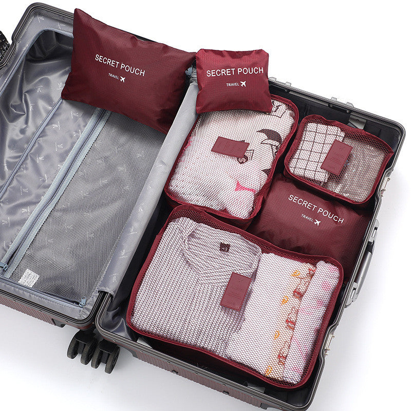 READY STOCK!!! 6 in 1 Korean Travel Packing Clothes Storage Organizer Bag Pouch NF001 旅行收纳袋六件套