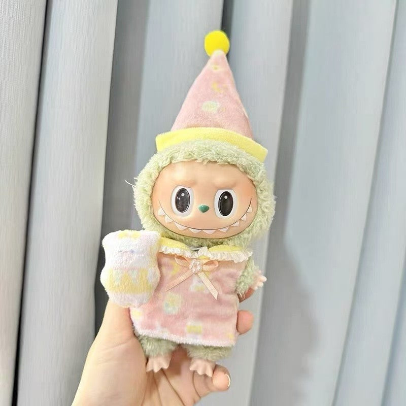 READY STOCK!!!Labubu Filled Doll Clothes Cos Gift Mini Jumpsuits For Labubu Macaron Clothes Doll+Clothes Labubu公仔专用服饰