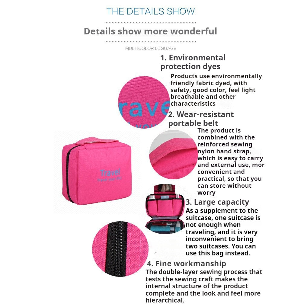 READY STOCK!!! Stylish Travel Makeup & Toiletry Bag Multifunctional Organizer Pouch NF030 挂钩式手提洗漱用品化妆包