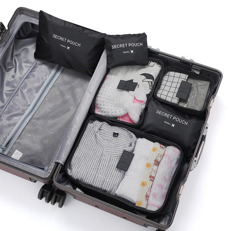 READY STOCK!!! 6 in 1 Korean Travel Packing Clothes Storage Organizer Bag Pouch NF001 旅行收纳袋六件套