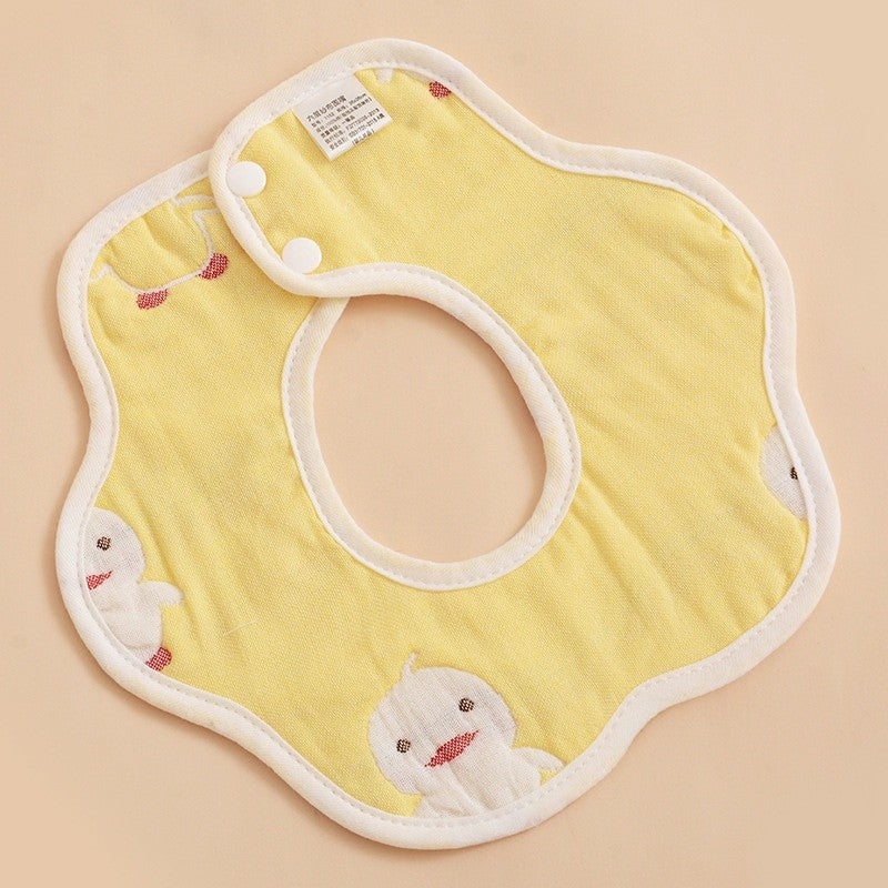 READY STOCK!!! Baby Kids Towel Baby Cotton Toddler 8 Layer Saliva Towel Ins Fesyen Baby Bib With Button Bibik WW0848i