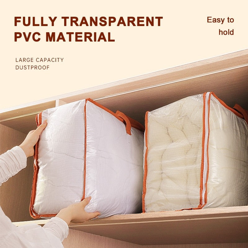 (READYSTOCK) PVC Transparent Storage Bag Waterproof Beg Quilt Storage Bag Moving Packing Bag Blanket Storage PVC透明收纳袋