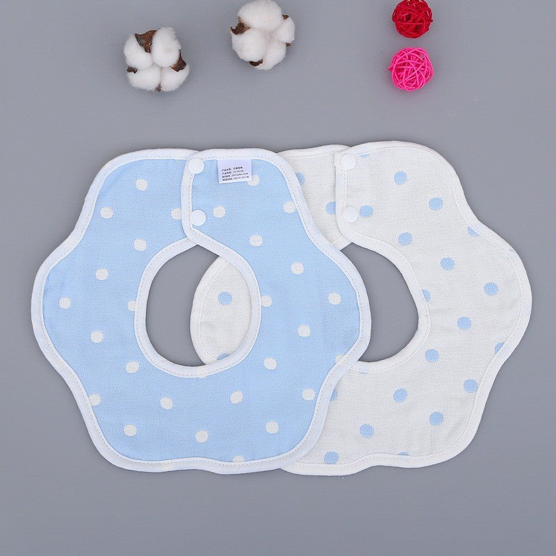 READY STOCK!!! Baby Kids Towel Baby Cotton Toddler 8 Layer Saliva Towel Ins Fesyen Baby Bib With Button Bibik WW0848i