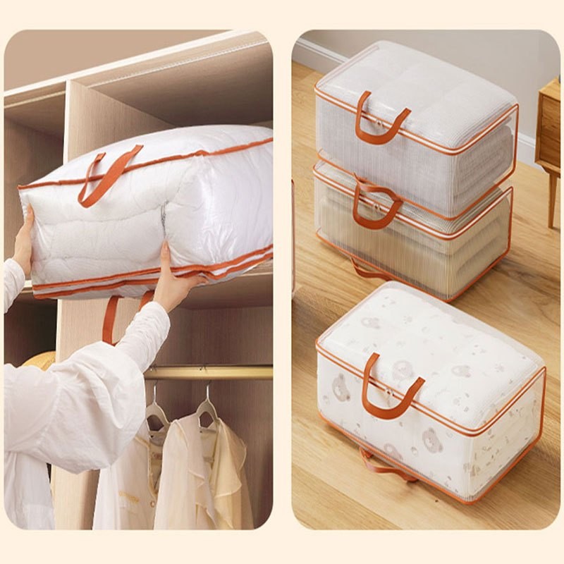 (READYSTOCK) PVC Transparent Storage Bag Waterproof Beg Quilt Storage Bag Moving Packing Bag Blanket Storage PVC透明收纳袋