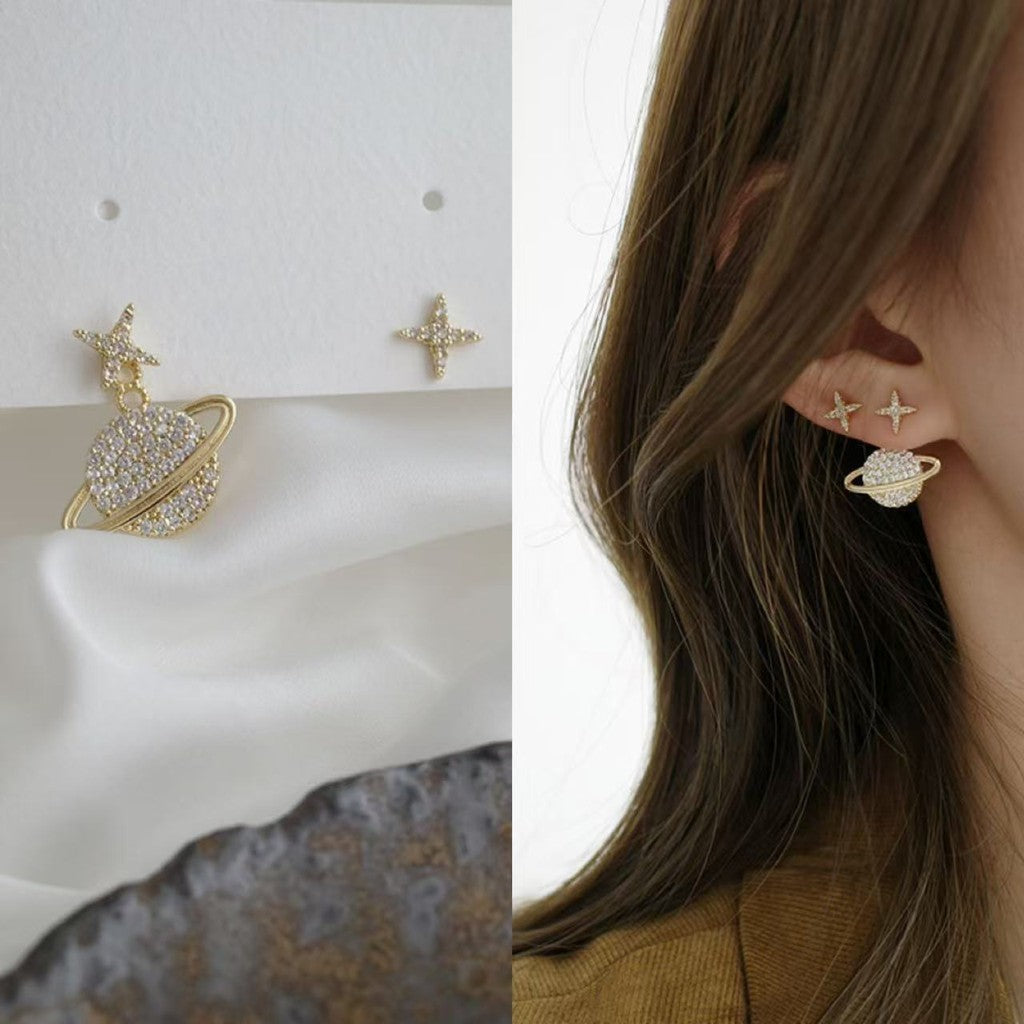(READYSTOCK) Korean Style Earrings for Women Trending Silver 925 Versatile Fashion Design Luxury Jewelry-ER 韩版925银耳环