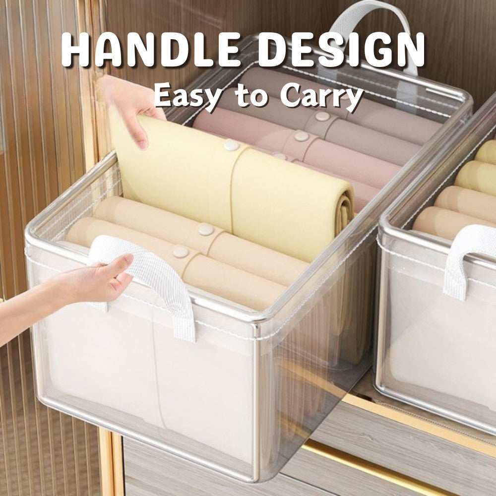 PVC Foldable Storage Box Waterproof Wardrobe Organizer Box Clothes Closet Storage Box