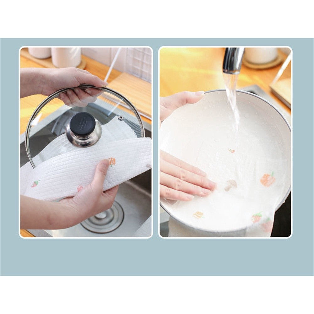 READY STOCK!!! Disposable Kitchen Cleaning Wipes 100/50 Pcs/Roll | OilAbsorbing Thickened Dishcloths | 多功能厨房一次性吸油抹布 清洁湿巾