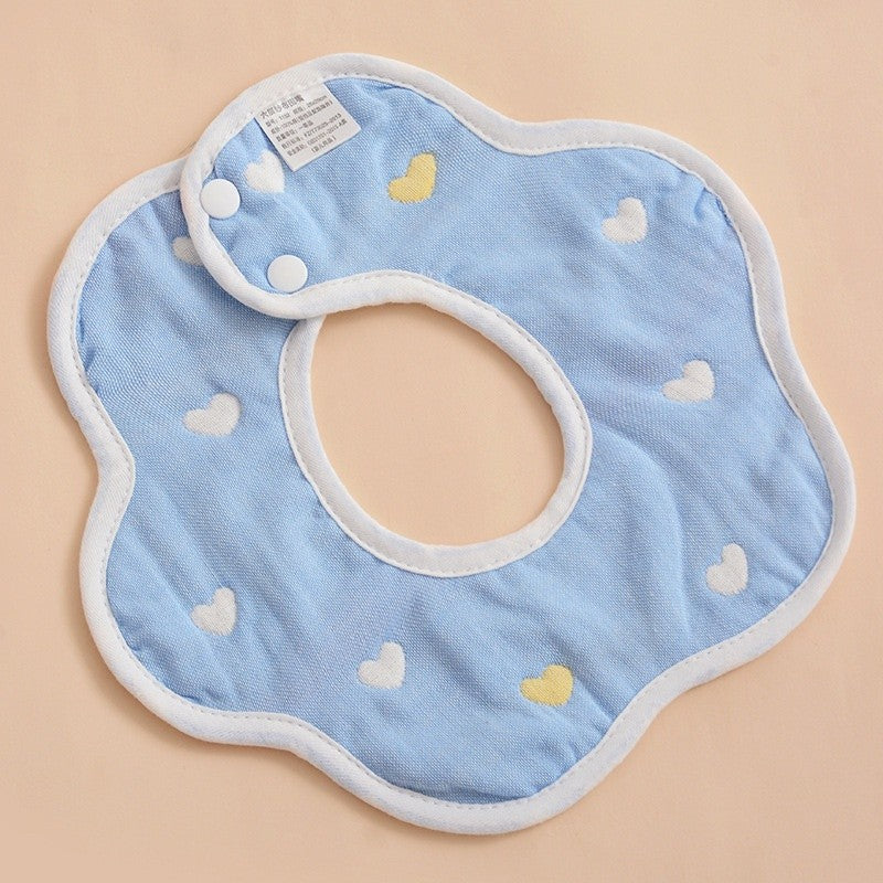 READY STOCK!!! Baby Kids Towel Baby Cotton Toddler 8 Layer Saliva Towel Ins Fesyen Baby Bib With Button Bibik WW0848i