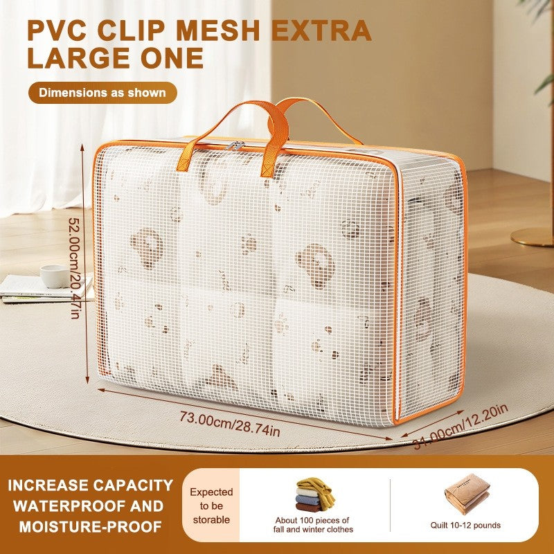 (READYSTOCK) PVC Transparent Storage Bag Waterproof Beg Quilt Storage Bag Moving Packing Bag Blanket Storage PVC透明收纳袋