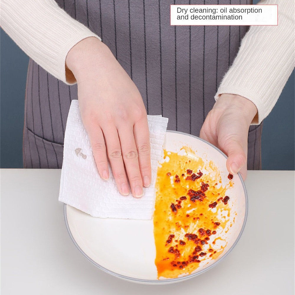 READY STOCK!!! Disposable Kitchen Cleaning Wipes 100/50 Pcs/Roll | OilAbsorbing Thickened Dishcloths | 多功能厨房一次性吸油抹布 清洁湿巾