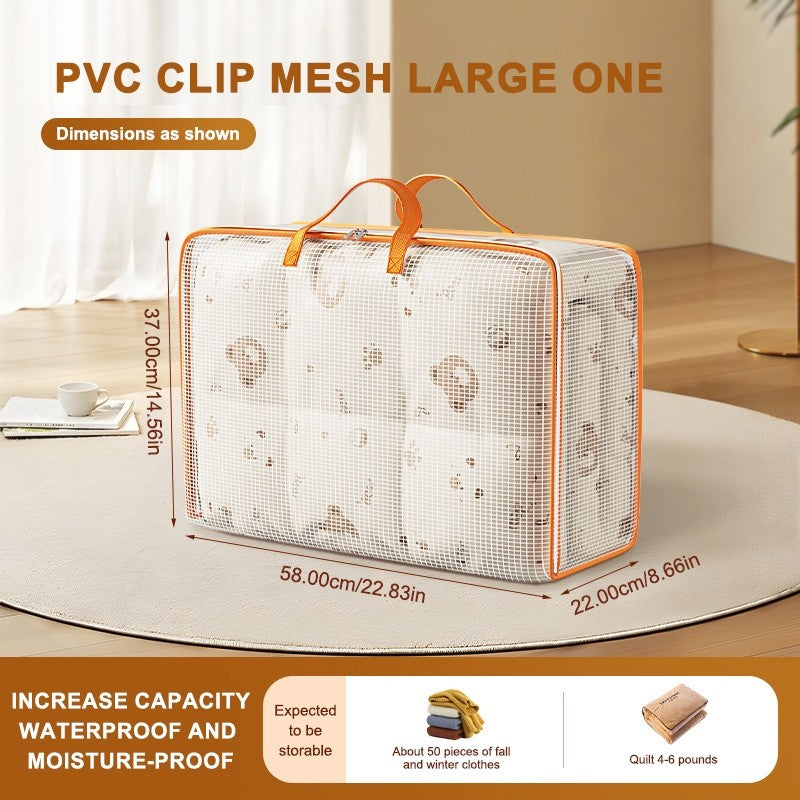 (READYSTOCK) PVC Transparent Storage Bag Waterproof Beg Quilt Storage Bag Moving Packing Bag Blanket Storage PVC透明收纳袋