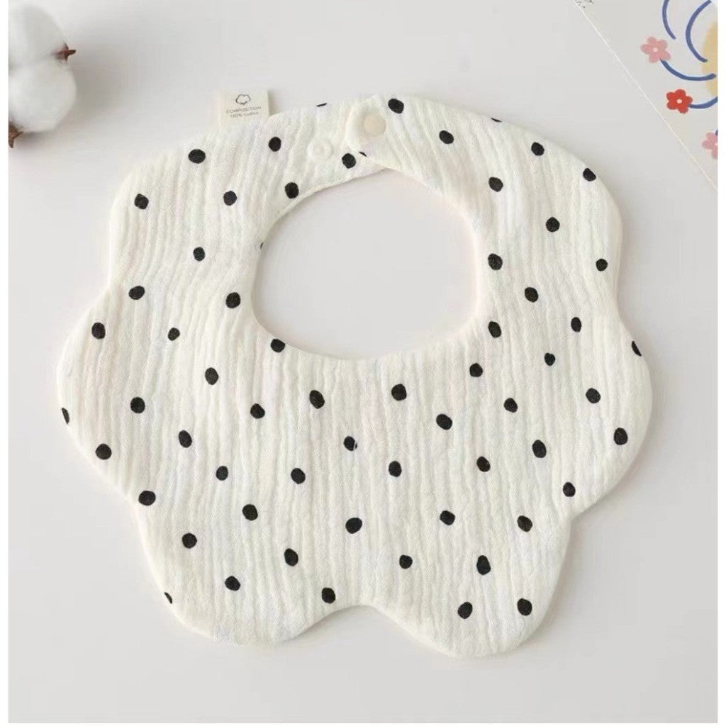 READY STOCK!!! Baby Kids Towel Baby Cotton Toddler 8 Layer Saliva Towel Ins Fesyen Baby Bib With Button Bibik WW0848i
