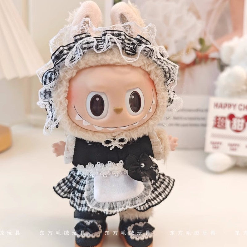 READY STOCK!!!Labubu Filled Doll Clothes Cos Gift Mini Jumpsuits For Labubu Macaron Clothes Doll+Clothes Labubu公仔专用服饰