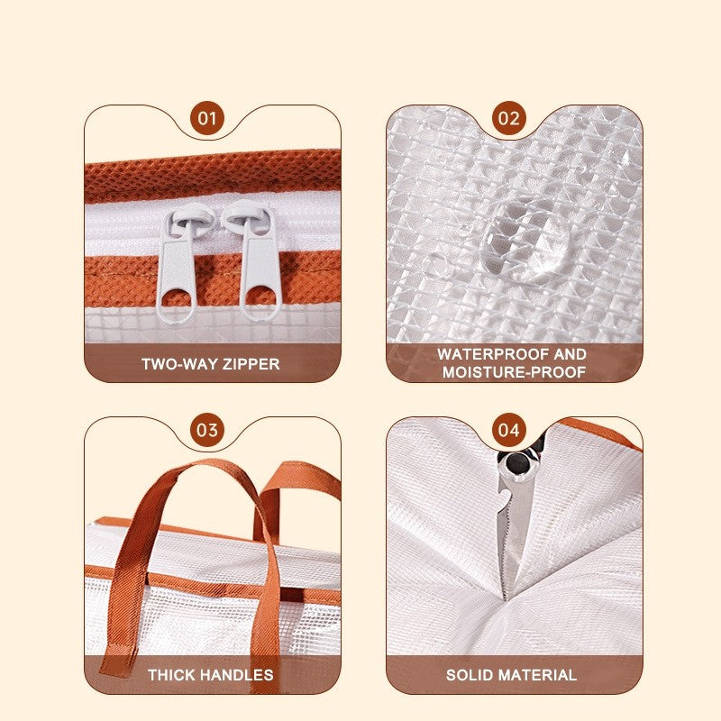 (READYSTOCK) PVC Transparent Storage Bag Waterproof Beg Quilt Storage Bag Moving Packing Bag Blanket Storage PVC透明收纳袋