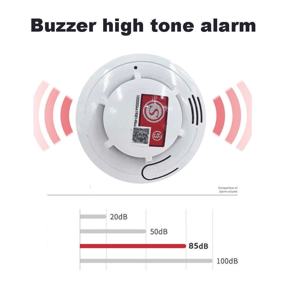 Standalone Smoke & Fire Alarm – Photoelectric Sensor, Wireless, Long Battery Life, Ideal for Home Protection 火灾探测警报器