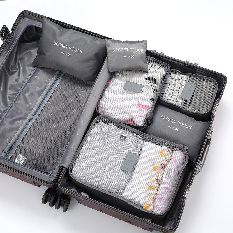 READY STOCK!!! 6 in 1 Korean Travel Packing Clothes Storage Organizer Bag Pouch NF001 旅行收纳袋六件套