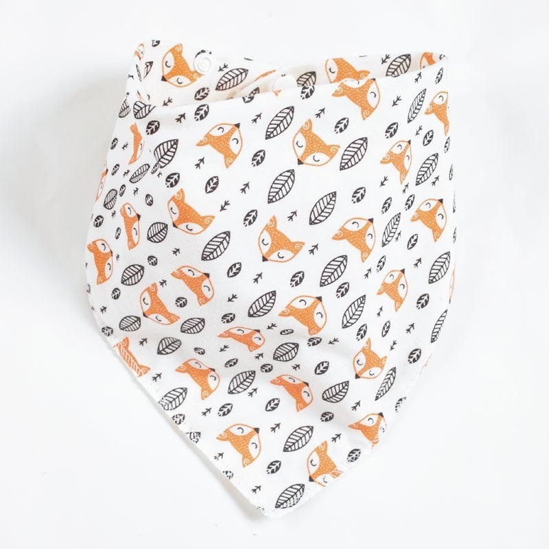 READY STOCK!!!Baby Kids Triangle Towel Baby Cotton Toddler Towel Baby Bib With Button Bibik Bayi 343