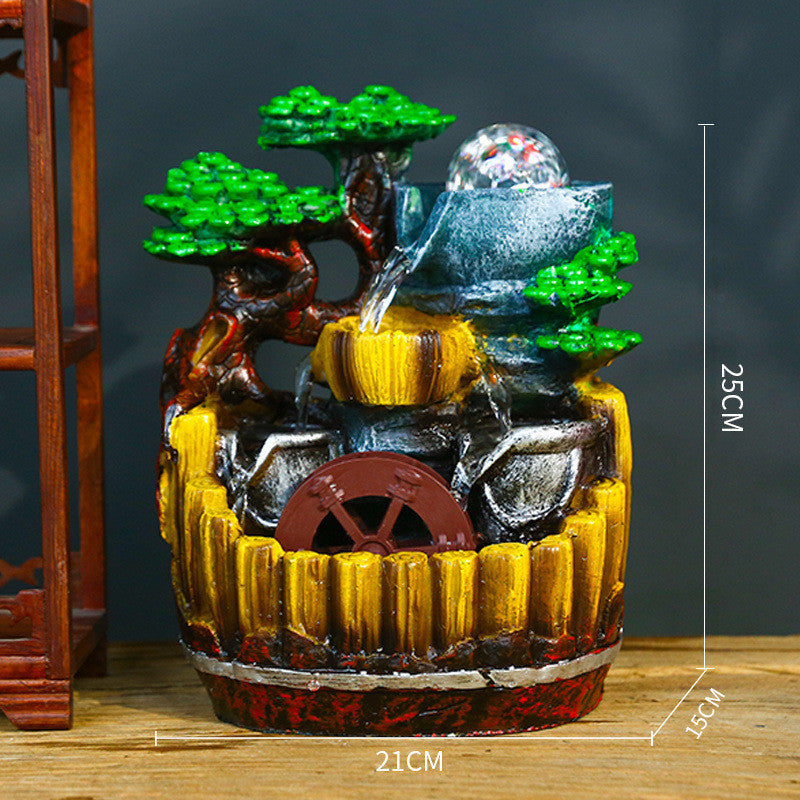 Flowing Water Ornaments For Living Room Car Office Decorations Mountain View Opening Housewarming Gift 流水摆件客厅车办公室装饰品