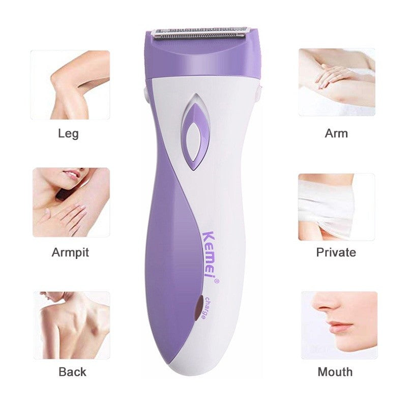 KEMEI Women's Shaver Epilator Electric Rechargeable Lady Shaving Trimmer Hair Removal KM-3018 女士电动剃毛器