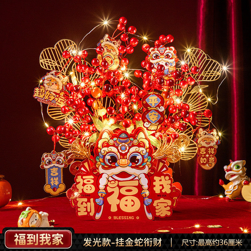 2025 New Year's Blessing Barrel Decoration Spring Festival Decoration Supplies 2025蛇年福桶新年装饰春节布置用品
