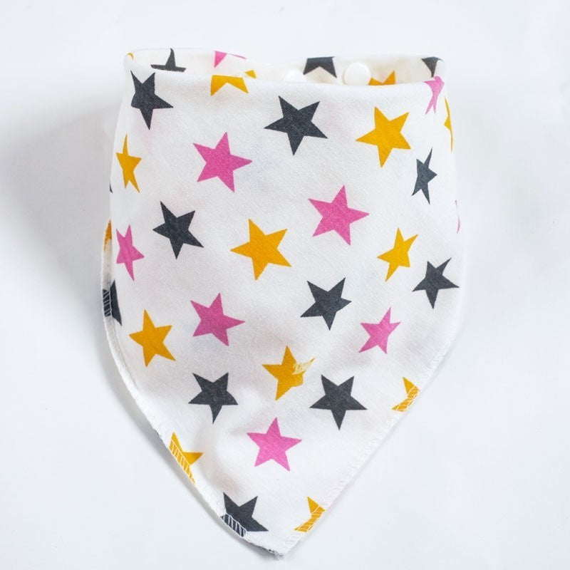 READY STOCK!!!Baby Kids Triangle Towel Baby Cotton Toddler Towel Baby Bib With Button Bibik Bayi 343