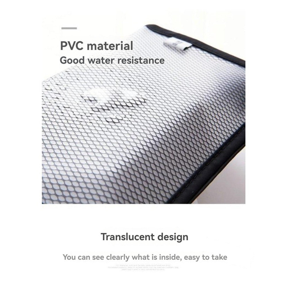 【READY STOCK】Portable PVC Travel Toiletry Bag | Waterproof Grid Makeup Organizer Bag 旅行携手洗漱包