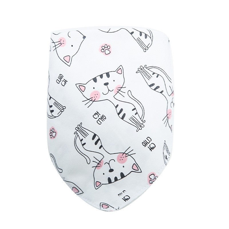 READY STOCK!!!Baby Kids Triangle Towel Baby Cotton Toddler Towel Baby Bib With Button Bibik Bayi 343