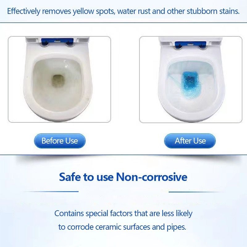 READY STOCK!!! Bowling Ball Blue Toilet Bowl Cleaner Gel – Automatic Deodorizing & Long-Lasting Freshness 320g 保龄球马桶蓝泡泡