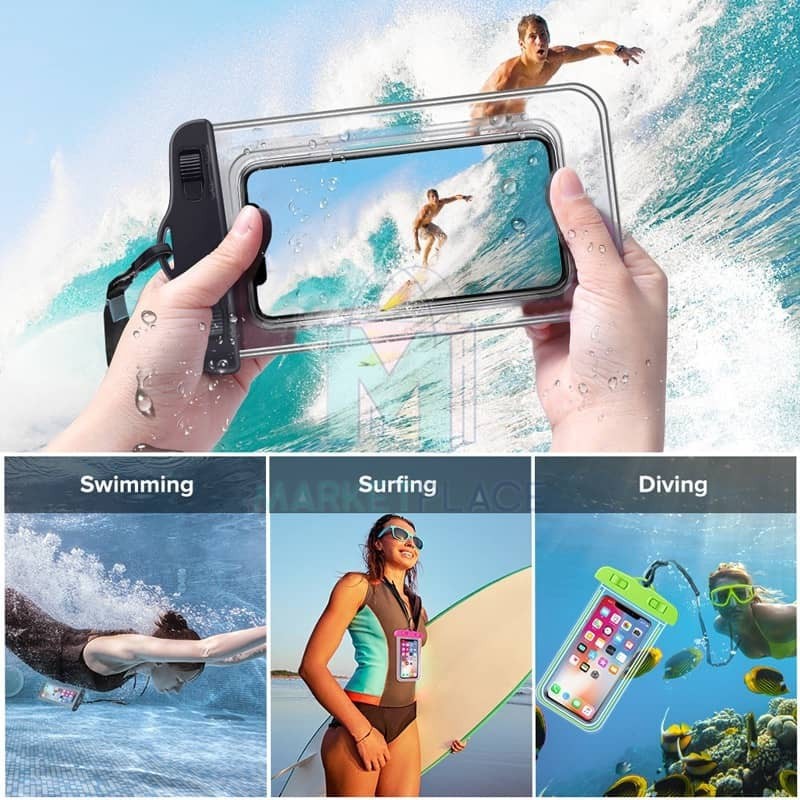 READY STOCK!!! Waterproof Phone Case Bag Pouch Holder Pouch Cover Luminous Float Seaside Swimming 水下拍照气囊手机防水袋