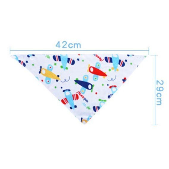 READY STOCK!!!Baby Kids Triangle Towel Baby Cotton Toddler Towel Baby Bib With Button Bibik Bayi 343
