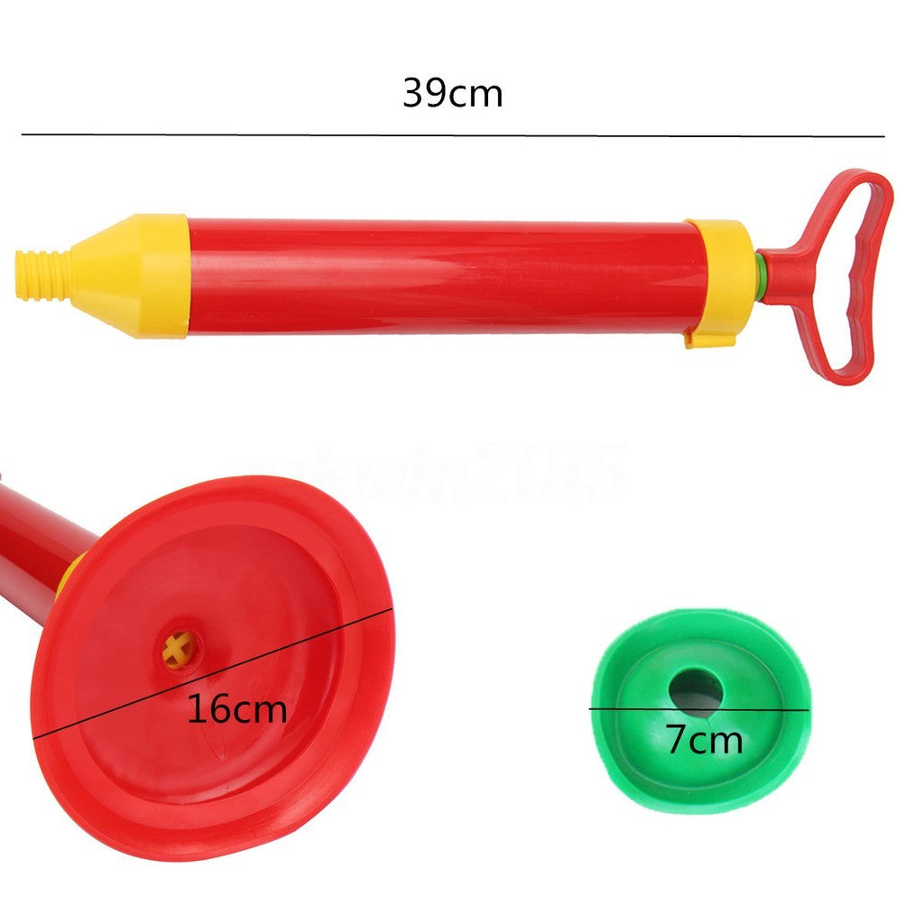 READY STOCK! Multi Drain Buster Plunger Powerful Sink Toilet Clog Sucker w/ 2 Suckers Red 马桶强力疏通器