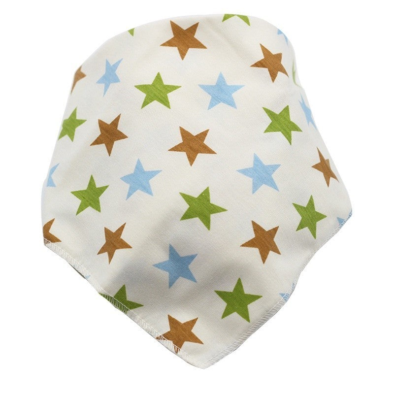 READY STOCK!!!Baby Kids Triangle Towel Baby Cotton Toddler Towel Baby Bib With Button Bibik Bayi 343