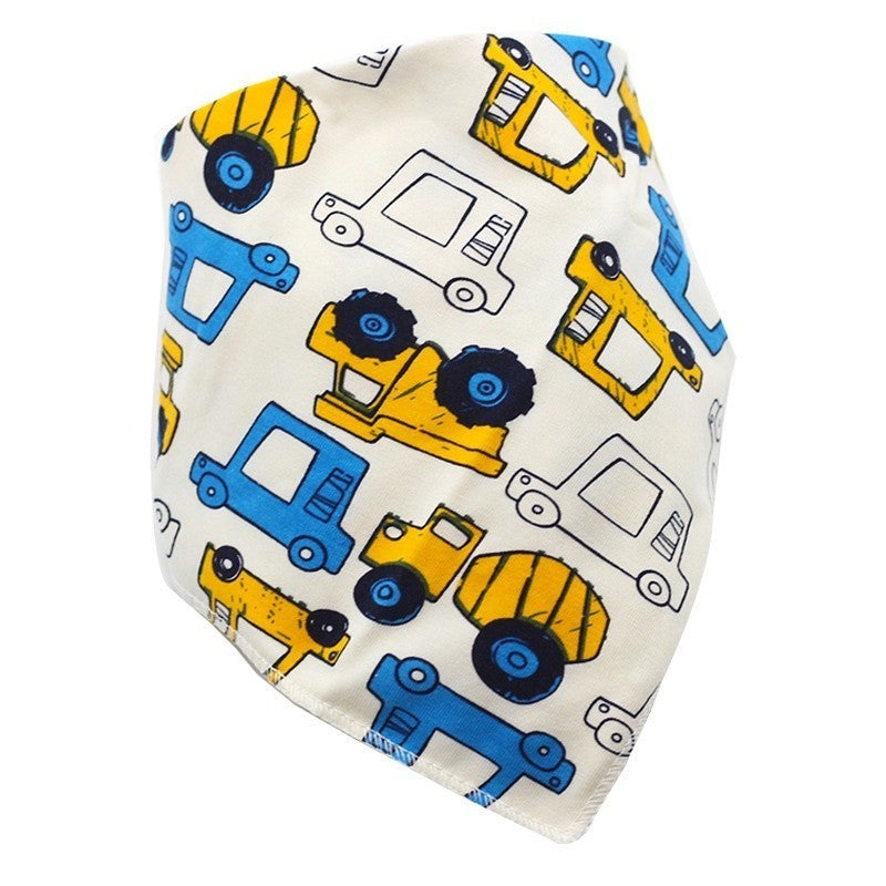 READY STOCK!!!Baby Kids Triangle Towel Baby Cotton Toddler Towel Baby Bib With Button Bibik Bayi 343