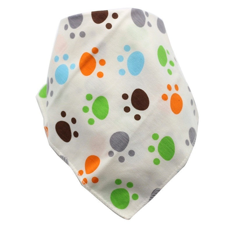 READY STOCK!!!Baby Kids Triangle Towel Baby Cotton Toddler Towel Baby Bib With Button Bibik Bayi 343