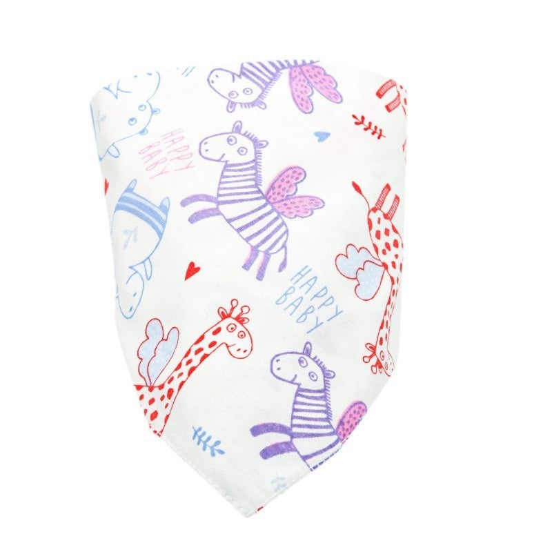 READY STOCK!!!Baby Kids Triangle Towel Baby Cotton Toddler Towel Baby Bib With Button Bibik Bayi 343