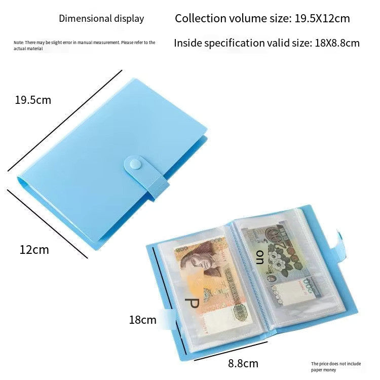 【READY STOCK】Portable 50 Sheets Multipurpose Paper Money Currency Storage Book Album 紙幣收藏册