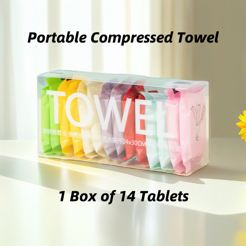 READY STOCK‼️ Disposable Compressed Towel | Travel Cotton Face Towel | 一次性便携式压缩毛巾 | 旅行棉质洁面巾 | 加厚湿干两用 | 卫生便捷