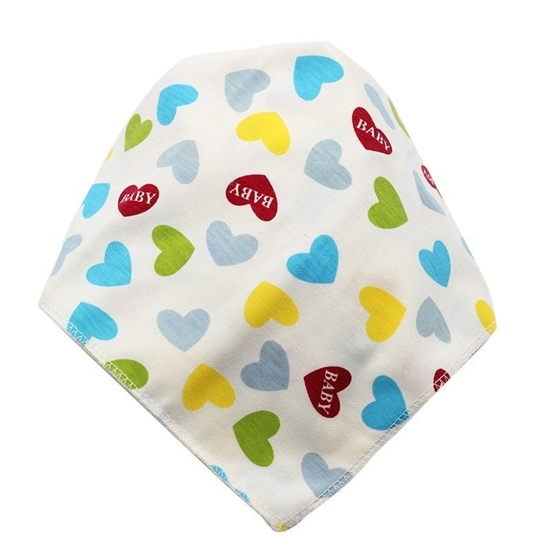 READY STOCK!!!Baby Kids Triangle Towel Baby Cotton Toddler Towel Baby Bib With Button Bibik Bayi 343