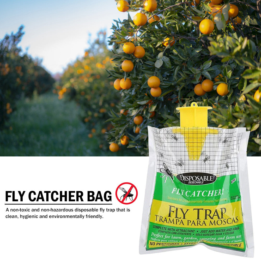 Fly Catcher Bag Hangende Vliegen Flytrap Flytraps Pack Wateroplosbaar Wegwerp Niet-toxisch 一次性捕蝇袋