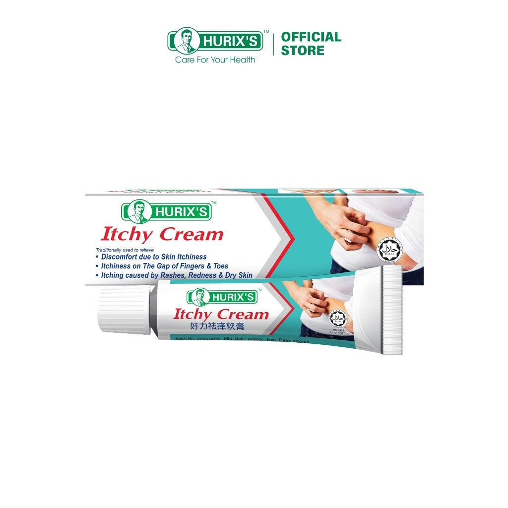 READY STOCK!!! HURIX'S Itchy Cream (6gm) - relieve skin itchiness Exp:11/2027 好力祛痒软膏