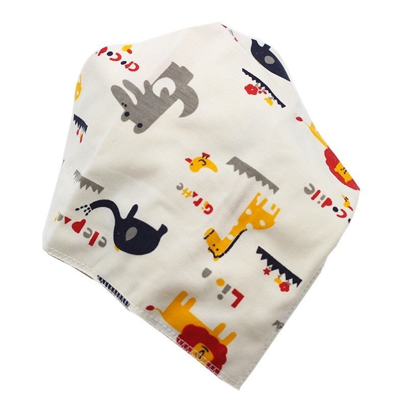 READY STOCK!!!Baby Kids Triangle Towel Baby Cotton Toddler Towel Baby Bib With Button Bibik Bayi 343