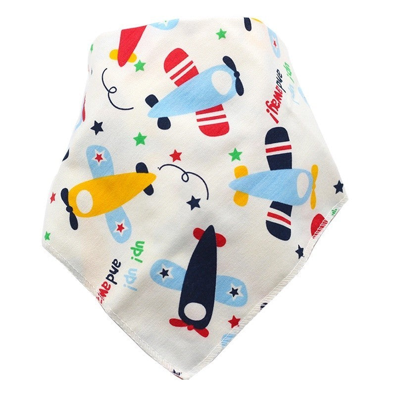 READY STOCK!!!Baby Kids Triangle Towel Baby Cotton Toddler Towel Baby Bib With Button Bibik Bayi 343