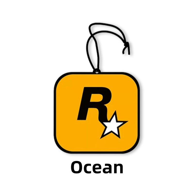 READY STOCK!!! Car Air Freshener Hanging Card | Trendy Car Interior Fragrance Pendant R-Star 潮流汽车香片R星挂饰