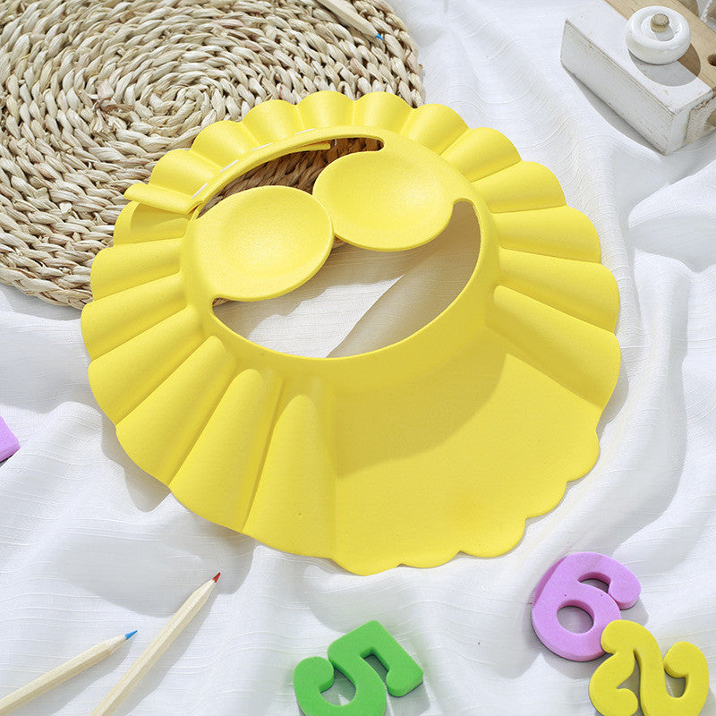 【READY STOCK】Adjustable Baby Shower Cap | Kids Shampoo Hat with Ear Protection Budak Mandi 可调节儿童护耳洗头帽