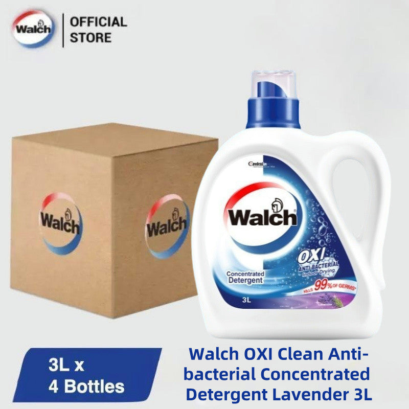 READY STOCK!!! Walch OXI Clean Anti-Bacterial Concentrated Detergent 3L 1 Box of 4 Bottle