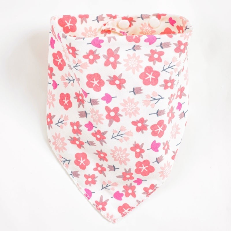 READY STOCK!!!Baby Kids Triangle Towel Baby Cotton Toddler Towel Baby Bib With Button Bibik Bayi 343